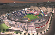 The Washington Nationals' new stadium (artist's rendering)