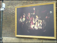 A painting in a London street