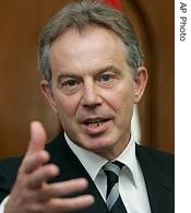 British Prime Minister Tony Blair 
