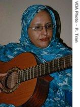 Malouma rehearses at home, Nouakchott in Mauritania