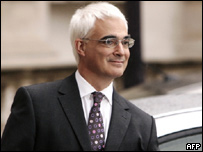 The British finance minister, Alistair Darling